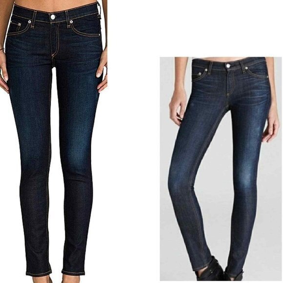 Rag & Bone W1502K520 Kensington Skinny Jeans Womens Size 27 Medium Wash Denim - Picture 2 of 8